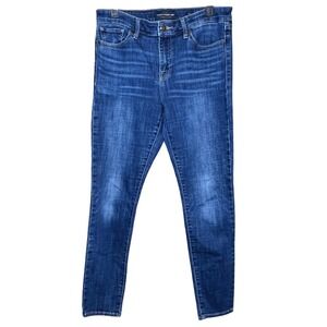 Lucky Brand Blue Ava Skinny Whiskered Jeans Dark Wash Denim Women's Size 8 R